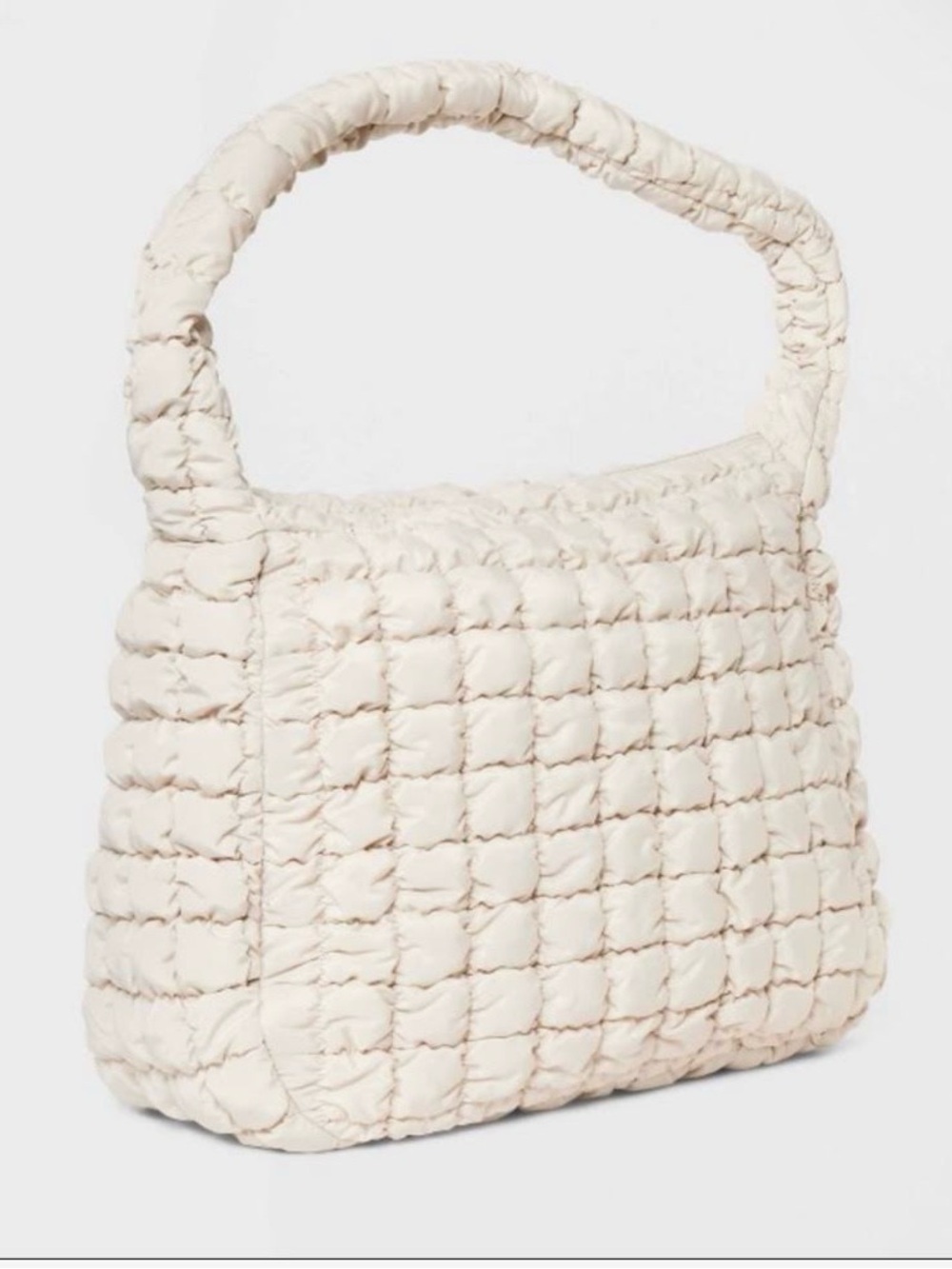 wild fable Quilted Loop-Detail Shoulder Tote in Beige - Picture 6 of 8